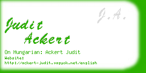 judit ackert business card